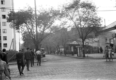 Magyarország, Budapest XIII., Váci út, szemben a Dagály utca., 1963, FŐMTERV, Domonkos Endre, Budapest, sínpálya, Fortepan #251876