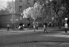 Magyarország, Budapest XIII., Váci út, szemben balra a Csavargyár utca., 1963, FŐMTERV, Domonkos Endre, Budapest, sínpálya, Fortepan #251880