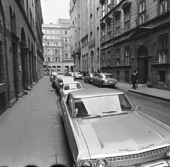 Magyarország, Budapest VIII., a Csokonai utca a Népszínház utca irányából a Rákóczi út felé nézve., 1963, FŐMTERV, Domonkos Endre, Budapest, Fortepan #251938