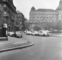 Magyarország, Budapest XI., Műegyetem rakpart a Szent Gellért térnél, szemben a Kemenes utca, jobbra a Gellért Szálló., 1963, FŐMTERV, Domonkos Endre, Budapest, Fortepan #251944