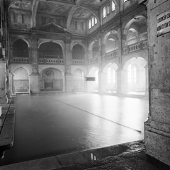 Magyarország, Budapest I., Döbrentei tér, a Rudas fürdő úszócsarnoka., 1963, FŐMTERV, Domonkos Endre, Budapest, Fortepan #251965