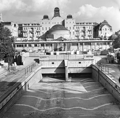 Magyarország, Budapest XI., Gellért Gyógyfürdő, hullámmedence., 1963, FŐMTERV, Domonkos Endre, Budapest, Fortepan #251992