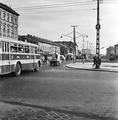 Magyarország, Budapest VIII.,Budapest XIV., Kerepesi út a Hungária körút felől az Utász utca felé nézve., 1963, FŐMTERV, Domonkos Endre, Budapest, Fortepan #252016