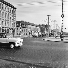 Magyarország, Budapest VIII.,Budapest XIV., Kerepesi út a Hungária körút felől az Utász utca felé nézve., 1963, FŐMTERV, Domonkos Endre, Csepel D450, Ford Taunus P1, Budapest, Fortepan #252017