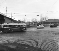 Magyarország, Budapest IX., Máriássy utca, balra a Soroksári út feletti vasúti híd., 1963, FŐMTERV, Domonkos Endre, Budapest, Fortepan #252060