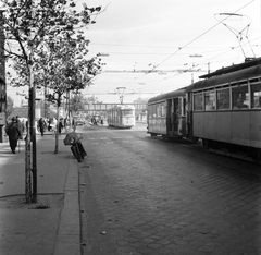 Magyarország, Budapest XIV., Thököly út, a Hungária körút kereszteződős közelében, szemben a ceglédi vasútvonal felüljárója., 1963, FŐMTERV, Domonkos Endre, FVV CSM-2/CSM-4, Budapest, Fortepan #252077