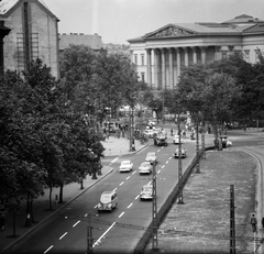 Magyarország, Budapest V.,Budapest VIII., Kálvin tér, szemben a Magyar Nemzeti Múzeum., 1966, FŐMTERV, Domonkos Endre, Budapest, Fortepan #252105