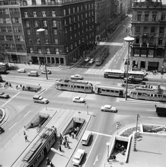 Magyarország, Budapest V.,Budapest VII.,Budapest VIII., Astoria kereszteződés., 1966, FŐMTERV, Domonkos Endre, Budapest, Fortepan #252115