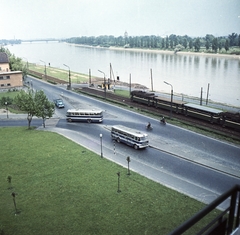 Magyarország, Budapest II., Zsigmond tér, szemben az Árpád fejedelem útja, háttérben a Margit-sziget., 1966, FŐMTERV, Domonkos Endre, Budapest, Fortepan #252166