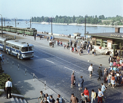 Magyarország, Budapest II., Árpád fejedelem útja a Margit híd budai hídfőjénél, a szentendrei HÉV végállomása., 1966, FŐMTERV, Domonkos Endre, Budapest, Fortepan #252185