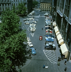 Magyarország, Budapest V., Vörösmarty tér., 1966, FŐMTERV, Domonkos Endre, Budapest, Fortepan #252194