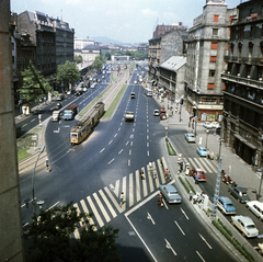 Magyarország, Budapest V.,Budapest VII., Károly (Tanács) körút a Dohány utcától a Deák Ferenc tér felé nézve., 1966, FŐMTERV, Domonkos Endre, Budapest, Fortepan #252197