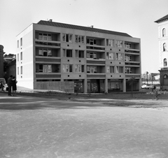 Magyarország, Budapest I., Attila út 1-3. számú épület, jobbra a Döbrentei utca., 1966, FŐMTERV, Domonkos Endre, Budapest, ház, Fortepan #252230