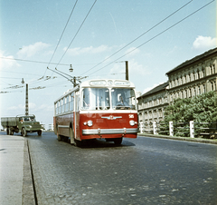 Magyarország, Budapest VI., Podmaniczky (Rudas László) utca, a Ferdinánd (Élmunkás) híd lehajtója., 1966, FŐMTERV, Domonkos Endre, Budapest, Fortepan #252329