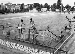 Magyarország, Budapest XXI., Hollandi út 14., Csepeli Strand., 1967, FŐMTERV, Domonkos Endre, Budapest, Fortepan #252345