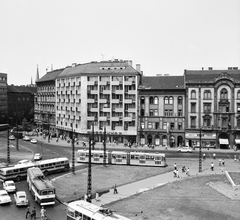 Magyarország, Budapest VII.,Budapest VIII., Baross tér, balra a Rottenbiller utca torkolata., 1967, FŐMTERV, Domonkos Endre, Budapest, Fortepan #252372