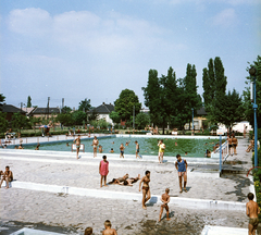 Magyarország, Budapest XIX., Ady Endre út 99., Kispesti strandfürdő., 1967, FŐMTERV, Domonkos Endre, Budapest, Fortepan #252379