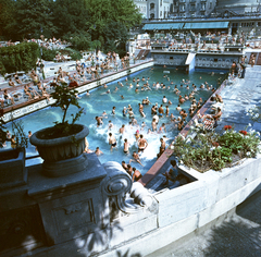 Magyarország, Budapest XI., Gellért Gyógyfürdő, hullámmedence., 1967, FŐMTERV, Domonkos Endre, Budapest, Fortepan #252381