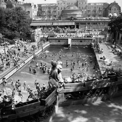 Magyarország, Budapest XI., Gellért Gyógyfürdő, hullámmedence., 1967, FŐMTERV, Domonkos Endre, Budapest, Fortepan #252415