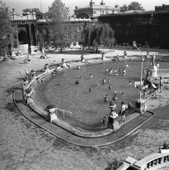 Magyarország, Városliget, Budapest XIV., Széchenyi fürdő., 1967, FŐMTERV, Domonkos Endre, Budapest, Fortepan #252436