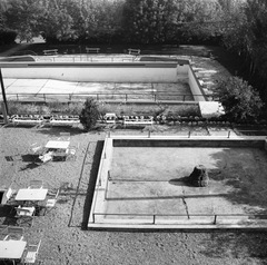 Magyarország, Budapest XII., Lejtő út 28., Németvölgyi üdülő- és strandfürdő a Földművelésügyi Minisztérium üzemeltetésében., 1967, FŐMTERV, Domonkos Endre, Budapest, Fortepan #252443