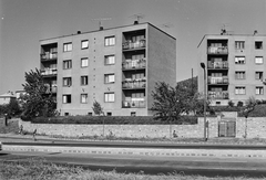 Magyarország, Budapest XI., Budaörsi út, szemben a 39-41. számú házak, balra a Zolyóm köz., 1969, FŐMTERV, Domonkos Endre, Budapest, Fortepan #252538