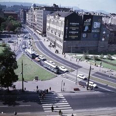 Magyarország, Budapest V., rálátás a Bajcsy-Zsilinszky útra és József Attila utcára, 1969, FŐMTERV, Domonkos Endre, Budapest, Fortepan #252586