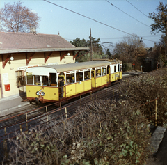 Magyarország, Széchenyihegy, Budapest XII., a Fogaskerekű végállomása., 1969, FŐMTERV, Domonkos Endre, postaláda, fogaskerekű vasút, színes, Budapest, Fortepan #252671