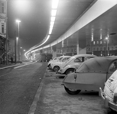 Magyarország, Budapest VII., Rottenbiller utca, a Fiumei (Mező Imre) út felé vezető felüljáró a Baross tér felett., 1970, FŐMTERV, Domonkos Endre, Budapest, Best of, Fortepan #252714