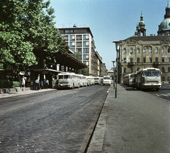 Magyarország, Budapest V., Erzsébet (Engels) tér, VOLÁNBUSZ pályaudvar., 1970, FŐMTERV, Domonkos Endre, buszpályaudvar, Budapest, Fortepan #252766