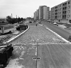 Magyarország, Budapest XX., Helsinki (Dózsa György) út, felüljáró építése a HÉV vonal felett a Nagysándor József utcánál., 1970, FŐMTERV, Domonkos Endre, Budapest, Fortepan #252781