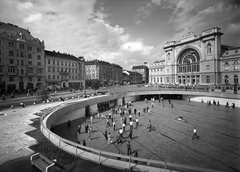 Magyarország, Budapest VII.,Budapest VIII., Baross tér, aluljáró a Keleti pályaudvar előtt., 1970, FŐMTERV, Domonkos Endre, Budapest, Fortepan #252784