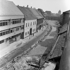 Magyarország, Budapest I., kilátás a Tárnok utca, a Dísz tér és a Budavári Palota (korábban Királyi Palota) felé., 1970, FŐMTERV, Domonkos Endre, Budapest, Fortepan #252814