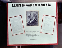 1970, FŐMTERV, Domonkos Endre, Lenin-ábrázolás, faliújság, Fortepan #252850