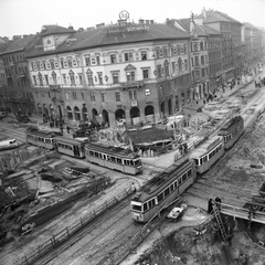 Magyarország, Budapest VIII.,Budapest IX., Üllői út – Nagykörút kereszteződés, az aluljáró építkezése., 1971, FŐMTERV, Domonkos Endre, Best of, Budapest, Fortepan #252886