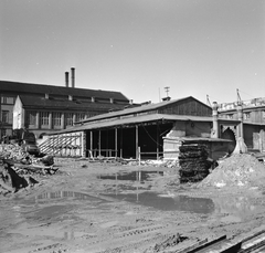 Magyarország, Budapest II., Árpád fejedelem útja, a Császár uszoda fedett medencéjének bontása., 1971, FŐMTERV, Domonkos Endre, Budapest, Fortepan #252901