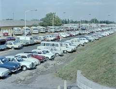 Magyarország, Budapest X., Albertirsai út, a BNV parkolója Kőbánya-felső vasútállomásnál., 1976, FŐMTERV, Domonkos Endre, Budapest, színes, Fortepan #253071