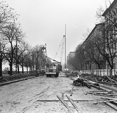 Magyarország, Budapest II., Bem rakpart, résfal készítése a szentendrei HÉV Batthyány térre történő bevezetésekor., 1971, FŐMTERV, Domonkos Endre, Budapest, Fortepan #253106