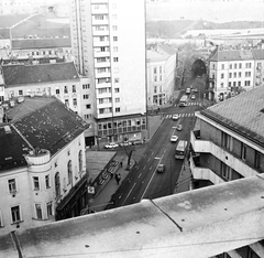 Magyarország, Budapest I., kilátás a Gellérthegy utca 2. számú házból az Alagút utca Krisztina körút - Pauler utca - Attila út - Alagút közötti szakaszara., 1972, FŐMTERV, Domonkos Endre, Budapest, Fortepan #253128