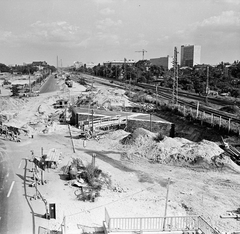 Hungary, Budapest XIV., a felvétel a Millenniumi Földalatti Vasút útvonalának meghosszabbításakor készült. A kéreg alatti új alagút építése a Mexikói útnál., 1972, FŐMTERV, Budapest, Fortepan #253178