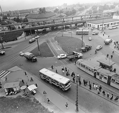 Hungary, Budapest X., kilátás a Liget (Zalka Máté) térre, a Kőbánya alsó vasútállomás mögött a Mázsa tér és a Kőbányi út látható., 1972, FŐMTERV, Budapest, Fortepan #253212