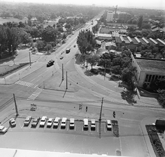 Hungary, Budapest VIII.,Budapest X., kilátás a Ganz-MÁVAG központi irodaépületéről a Könyves Kálmán körút - Vajda Péter utca kereszteződésére és a Népligetre., 1972, FŐMTERV, Budapest, Fortepan #253228