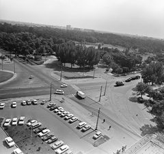 Hungary, Budapest VIII.,Budapest X., kilátás a Ganz-MÁVAG központi irodaépületéről a Könyves Kálmán körút - Vajda Péter utca kereszteződésére és a Népligetre., 1972, FŐMTERV, Budapest, Fortepan #253229