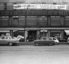 Magyarország, Budapest IX., Kálvin tér, Kálvin téri Áruház., 1973, FŐMTERV, Domonkos Endre, Budapest, Fiat 850, Fortepan #253326