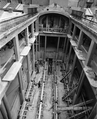 Hungary, Budapest XI., a Gellért Gyógyfürdő felújítása., 1975, FŐMTERV, construction, bird's eye view, Budapest, plan view, Fortepan #253561