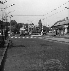 Magyarország, Óbuda, Budapest III., Vörösvári út a villamos-végállomásnál, szermben a Bécsi út., 1975, FŐMTERV, Domonkos Endre, Budapest, Fortepan #253619