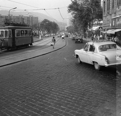 Magyarország, Óbuda, Budapest III., Vörösvári út a Flórián tér felől nézve., 1975, FŐMTERV, Domonkos Endre, Budapest, GAZ M21 Volga, Fortepan #253624