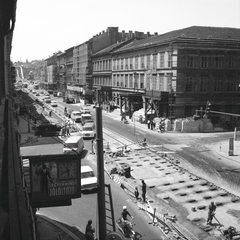 Hungary, Budapest V.,Budapest IX., Vámház (Tolbuhin) körút a Kálvin tér felől a a Fővám (Dimitrov) tér felé nézve. Jobbra a Királyi Pál utca., 1976, FŐMTERV, Budapest, Fortepan #253688