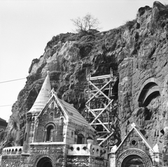 Magyarország, Budapest XI., a felvétel a Gellért-hegy meglazult szikláinak megerősítésekor készült., 1977, FŐMTERV, Domonkos Endre, Budapest, Fortepan #253739