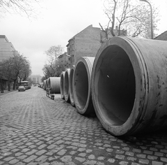 Hungary, Budapest II., Lajos utca, csatornaépítés, a felvétel a Sajka utca - Zsigmond térnél közötti szakaszról készült., 1978, FŐMTERV, Budapest, Fortepan #253771